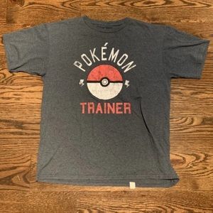 Pokemon Trainer Youth Unisex Gray T-Shirt, Size Extra Large XL, Pokeball 2016